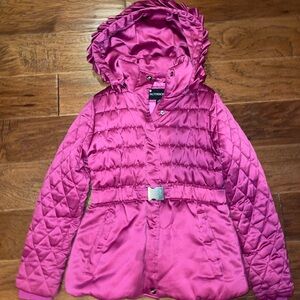 Rothschild Fuchsia Quilted Kids Puffer Jacket with Hood